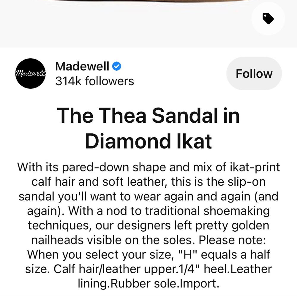 DONATING 3/7! Madewell Thea Diamond ikat summer sandals -10 - Picture 5 of 12